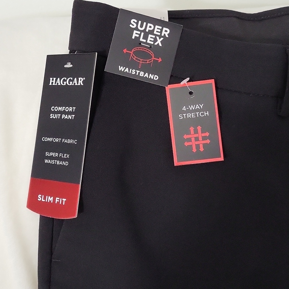 Haggar Classic Black Dress Pants for Men - Picture 5 of 9